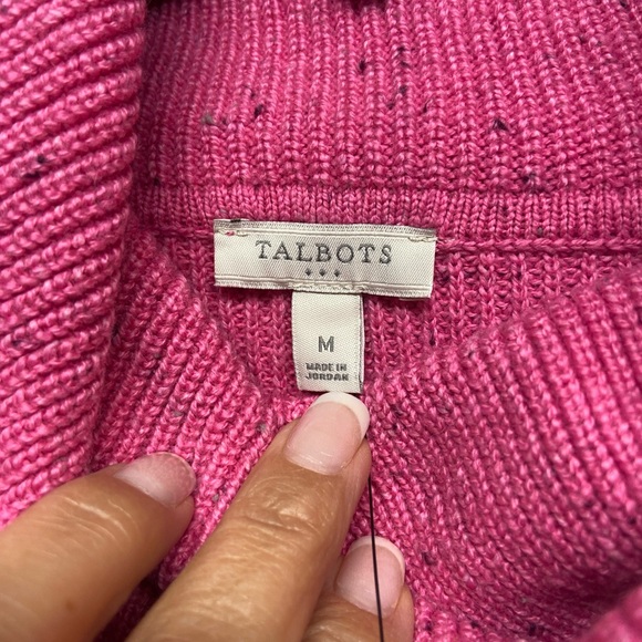 Talbots turtleneck sweater! Pink. Size medium - Picture 3 of 4